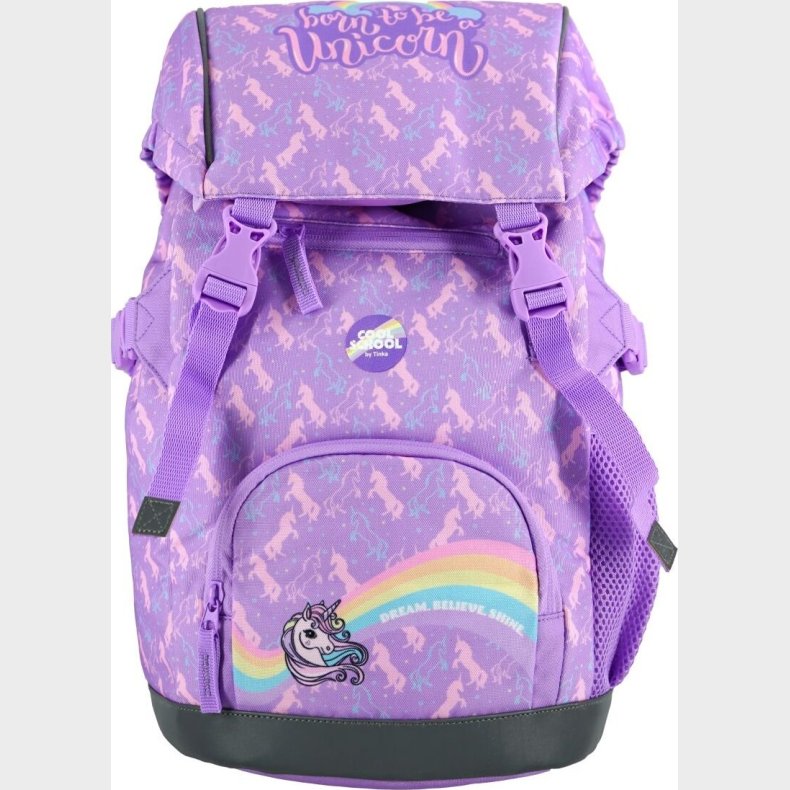 Tinka - Skoletaske - 22 L - Enhjrning - Lilla