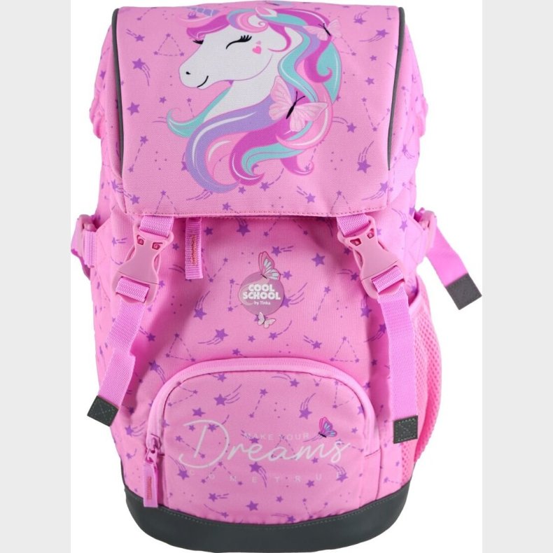 Tinka - Skoletaske - 22 L - Enhjrning - Pink