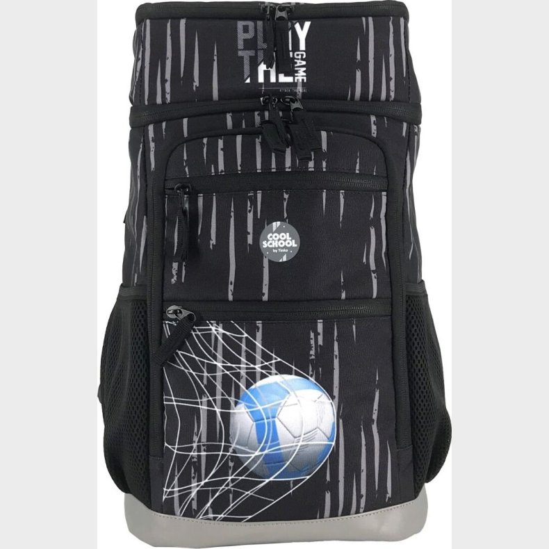 Tinka - Skoletaske - 22 L - Fodbold - Sort