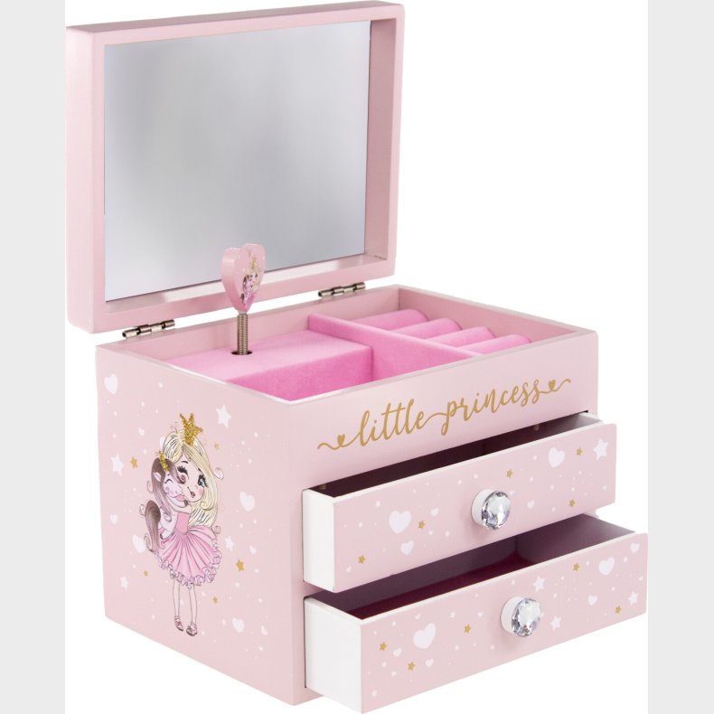 Smykkeskrin Med Musik - Prinsesse - Tinka - Lyser�d