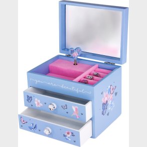 Smykkeskrin Med Musik - Sommerfugl - Tinka - Bl�