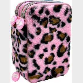 Tinka - Trippel Penalhus Med Indhold - Leopard - Rosa