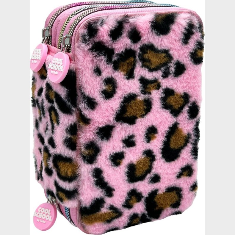 Tinka - Trippel Penalhus Med Indhold - Leopard - Rosa