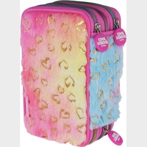 Plys Penalhus Med Indhold - Trippel - Multifarvet