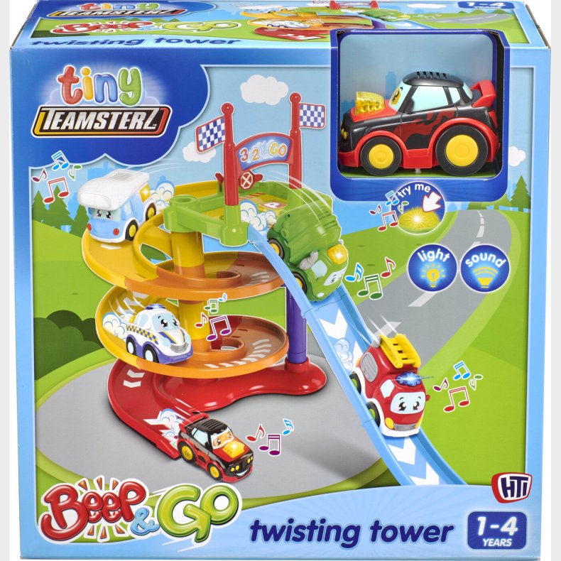 Tiny Teamsterz Beep & Go Twisting Tower With 1 Car