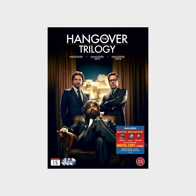 The Hangover Trilogy - 1: Tmmermnd I Vegas // 2: Tmmermnd I Thailand // 3: Tur Retur - DVD - Film