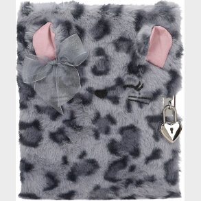 Topmodel - Dagbog Fluffy M/hjertel�s, Gr� - Bog