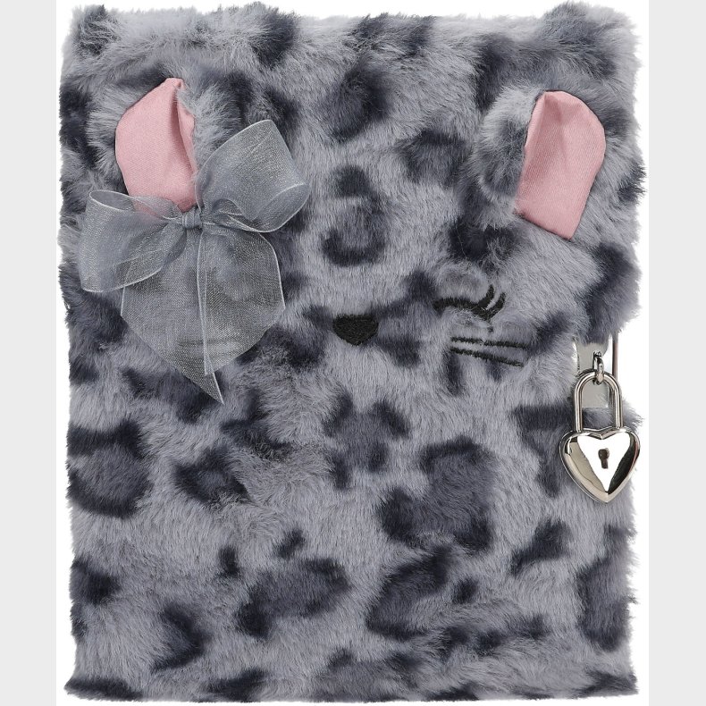 Topmodel - Dagbog Fluffy M/hjertel�s, Gr� - Bog