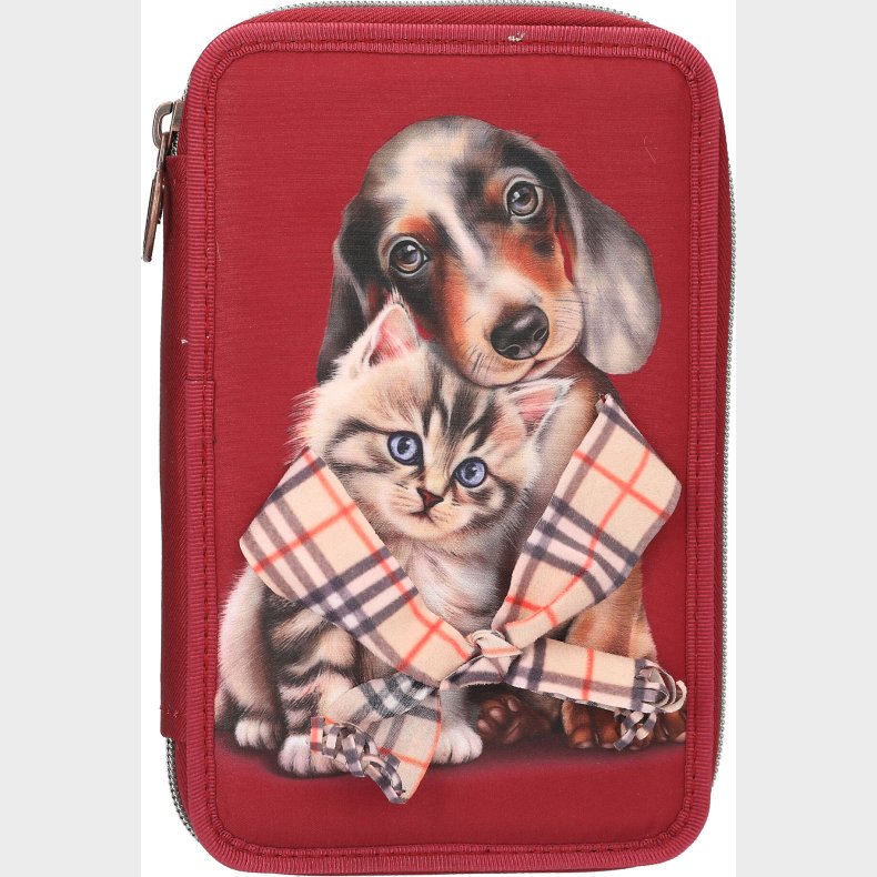 Topmodel - Dobbelt Penalhus Fur Ever Friends - Deep, Warm Red