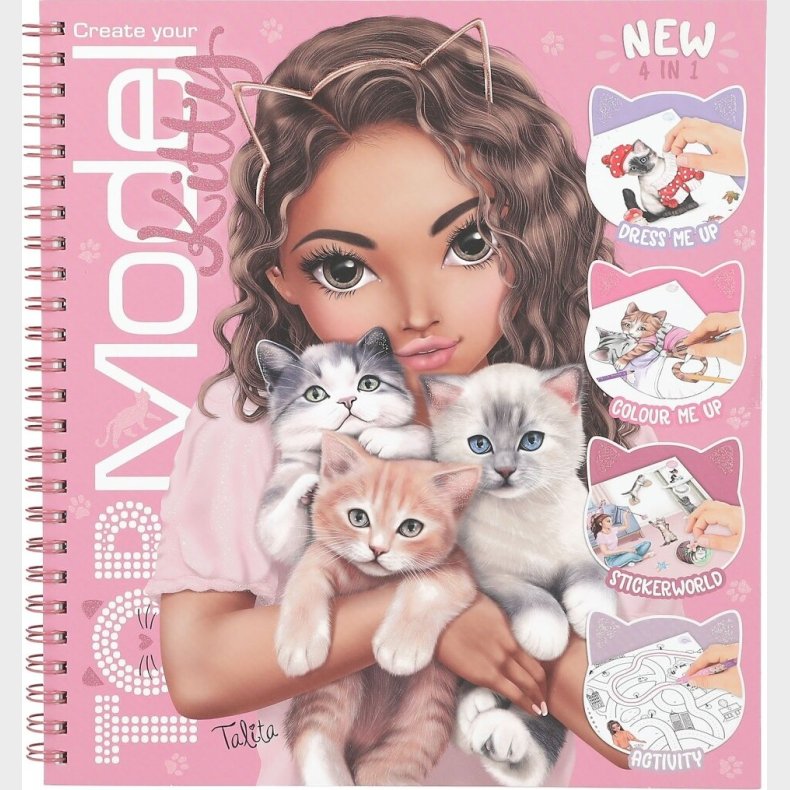 Top Model - Kitty Aktivitets- Og Malebog - Bog