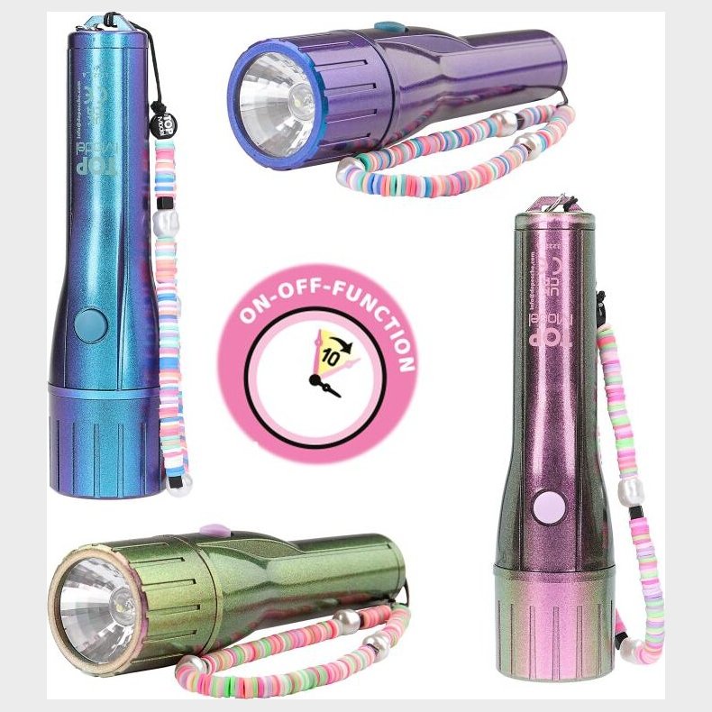 Top Model - Lommelygte Med Timer Til B�rn - Assorteret