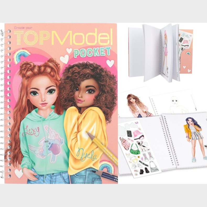 Top Model - Designbog Med Stickers - Nyela & Lexy - Bog