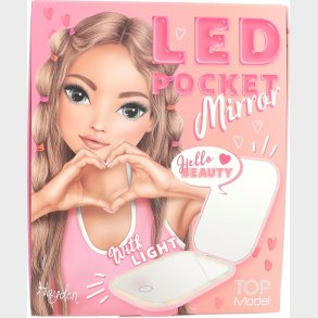 Top Model - Lomme Makeup Spejl Med Lys Til B�rn - Pink