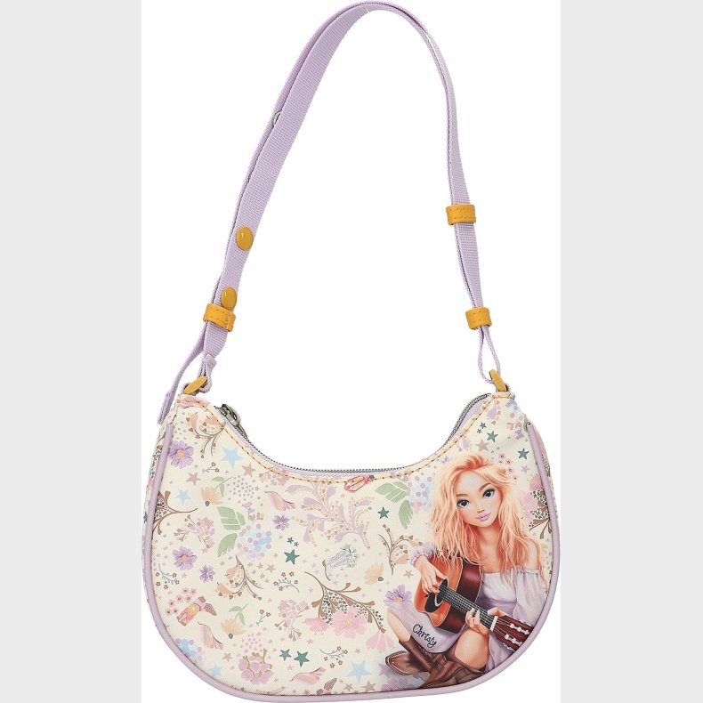 Topmodel - Skuldertaske Cowgirl - Cream With Pale Purple And Yellow Accents - Small