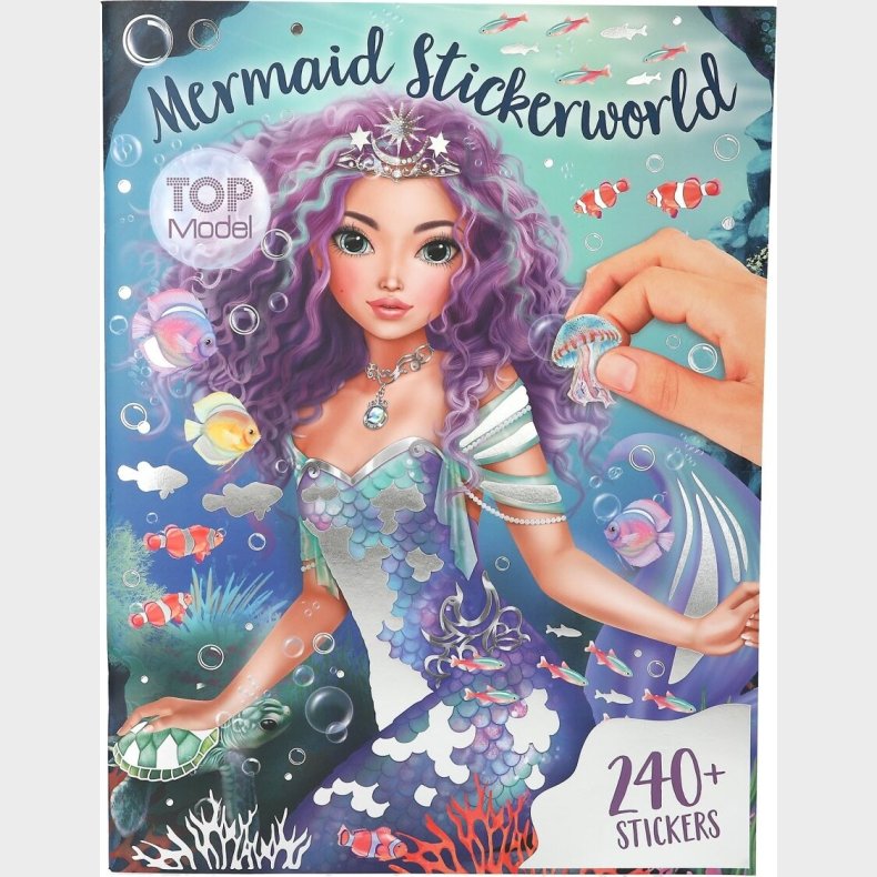 Top Model - Klisterm�rkebog - Mermaid Stickerworld - Metallisk