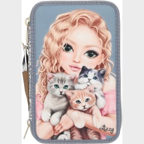 Top Model - Trippel Penalhus Med Indhold - Cat Love - Bl