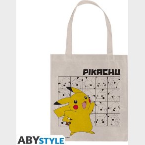 Tote Bag Pikachu - Neutral Beige - 37 X 42 Cm