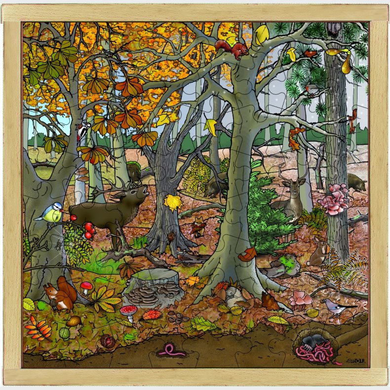 Rolf | Trpuslespil m. 64 brikker - Efterr