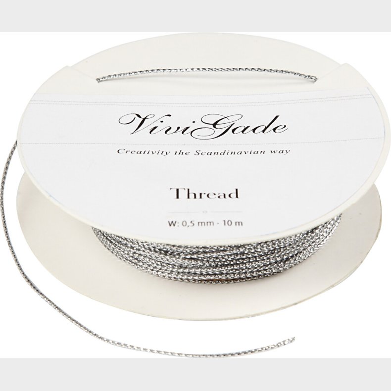 S�lvtr�d - Tykkelse 0,5 Mm - S�lv Farve - 10 M