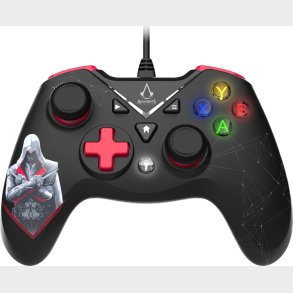 Trade Invaders - Assassins Creed - Wired Controller 3m Cable - Pc (black And Red)