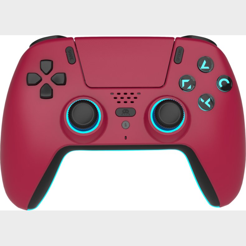 Trade Invaders - Wireless Bluetooth Controller For Ps5- Led - Cherry Red