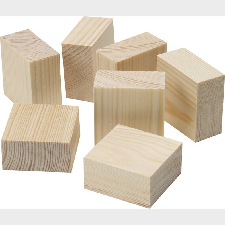 Tr�klodser/f�dder - Str. 4x4x2 Cm - 50 Stk./ 1 Ps.