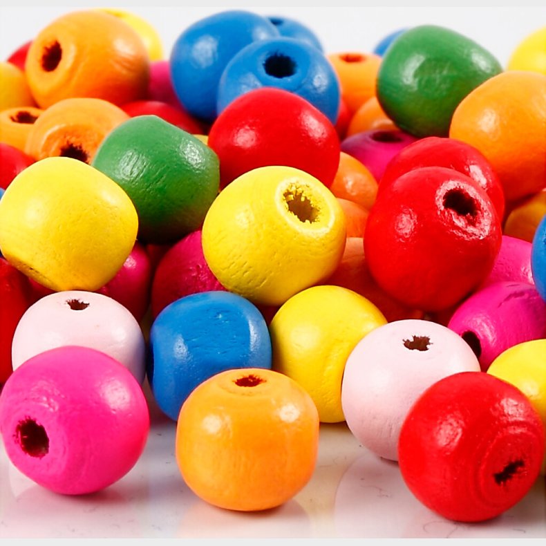 Trperler Mix -  10 Mm - Hulstr. 2,5-3 Mm - Forskellige Farver - 22 G