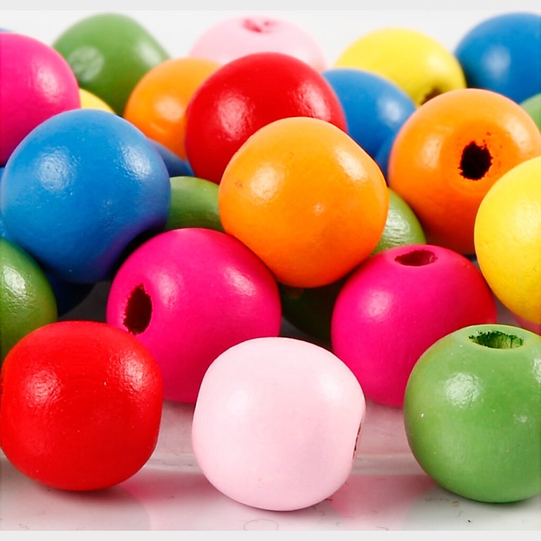 Trperler Mix -  12 Mm - Hulstr. 2,5-3 Mm - Forskellige Farver - 22 G