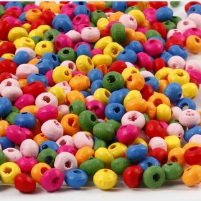 Trperler Mix -  4 Mm - Hulstr. 1-1,5 Mm - Forskellige Farver - 300 G