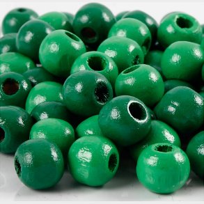 Tr�perler - � 10 Mm - Hulstr. 3 Mm - Gr�n - 20 G