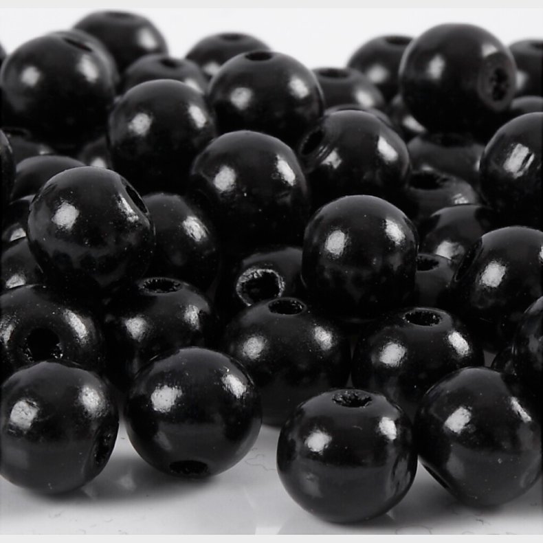 Trperler -  10 Mm - Hulstr. 3 Mm - Sort - 20 G