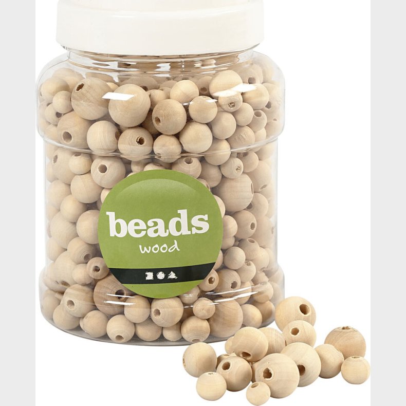 Tr�perler - � 8+10+12+15 Mm - Hulstr. 2-3 Mm - 400 Ml - 175 G