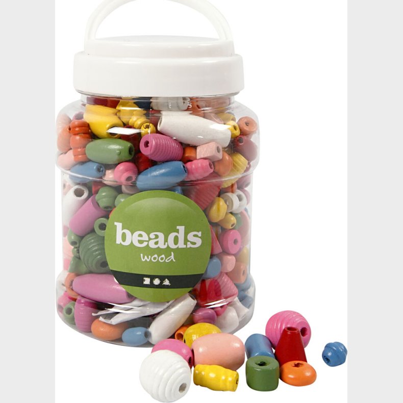 Trperler - Str. 5-28 Mm - Hulstr. 2,5-3 Mm - Forskellige Farver - 400 Ml - 175 G