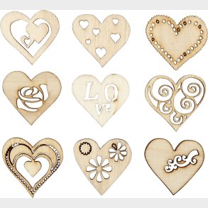 Tr�pynt - Love - Str. 28 Mm - 45 Stk.