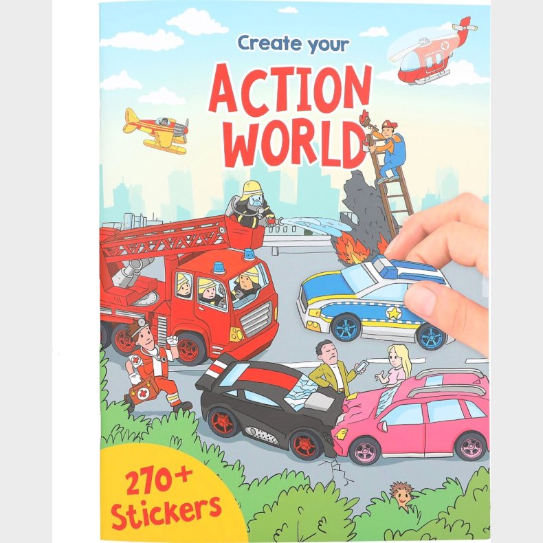 Aktivitetsbog - Inkl. Over 270 Klistermrker - Action World - Bog