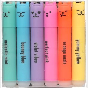 Overstregningstusser - Pastel Farver - 6 Stk Mini - Penfection