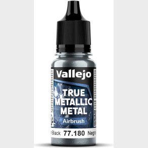 True Metallic Airbrush Obsidian Black 18ml - 77180 - Vallejo