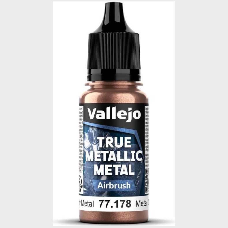 Vallejo 77.178 - True Metallic Metal Airbrush - Rusty Metal 18 Ml