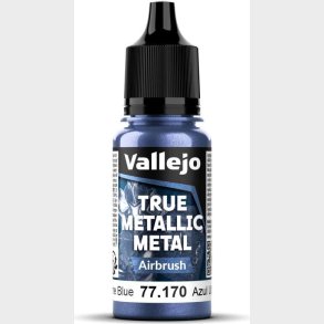 Vallejo 77.170 - True Metallic Metal Airbrush - Ultramarine Blue 18 Ml