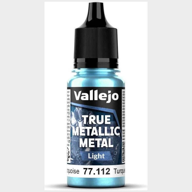 Vallejo 77.112 - True Metallic Metal Light - Hydra Turquoise 18 Ml
