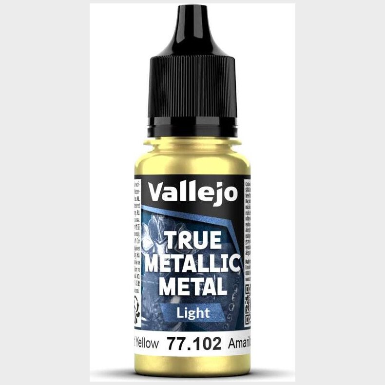 Vallejo 77.102 - True Metallic Metal Light - Radiant Yellow 18 Ml