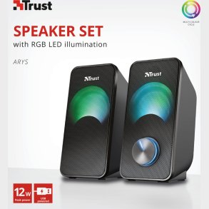 Trust - Hjttaler St - Arys Rgb 2.0 - Sort