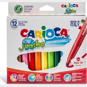 Carioca - Jumbo Tusser - S�t Med 12 Farver