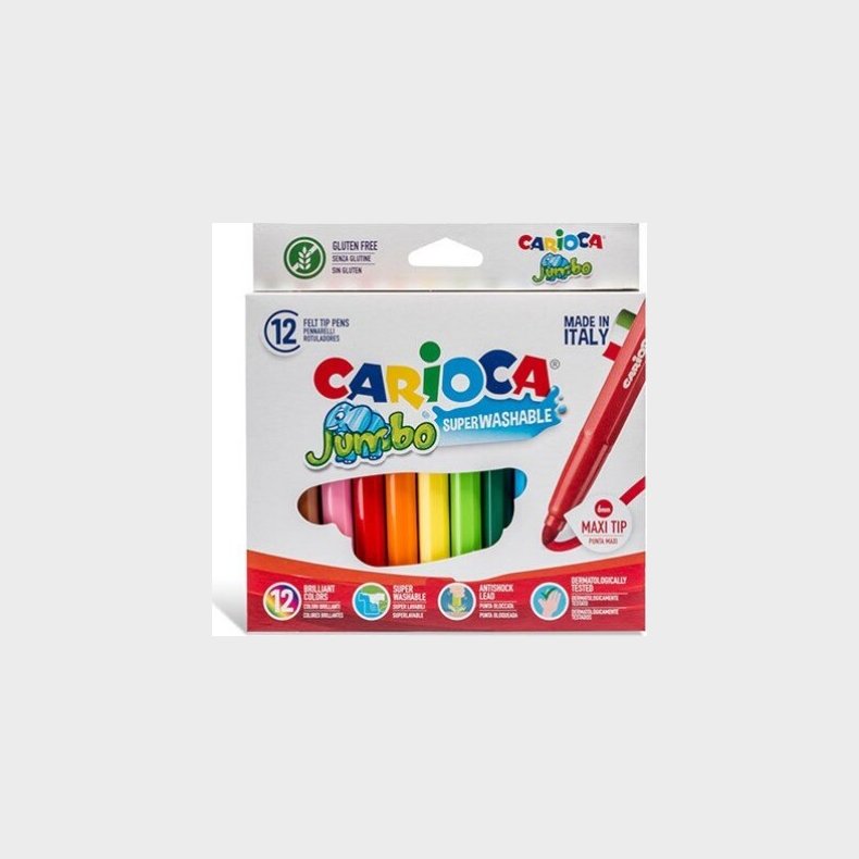 Carioca - Jumbo Tusser - S�t Med 12 Farver