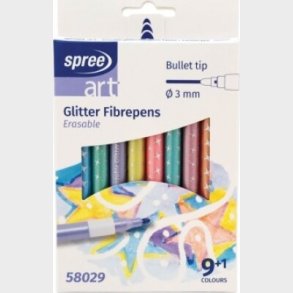 Tusser - Viskbare - Glitter - 9 Stk. - Spree