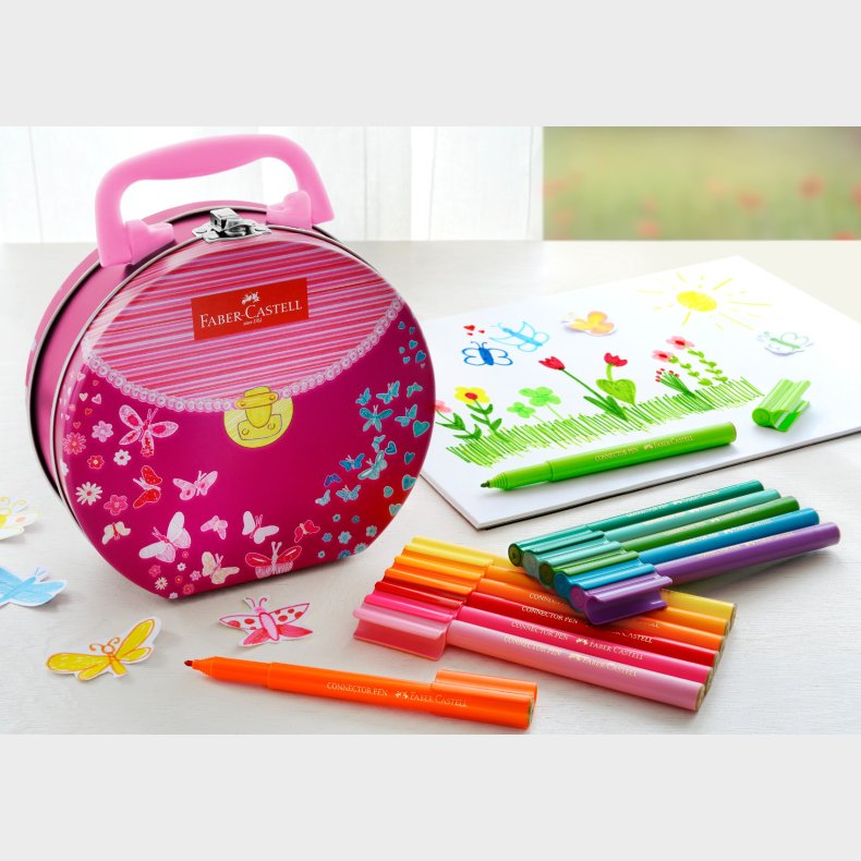 Faber-Castell | Tusser - Connector i kuffert-hndtaske, 33 stk