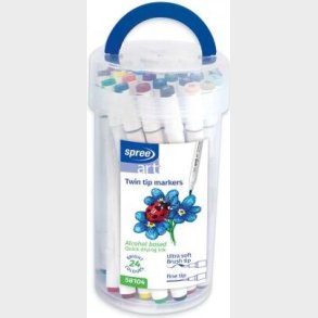 Twin Marker Fine Tip Tusser - 24 Stk. - Spree