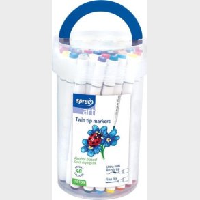 Twin Marker Fine Tip Tusser - 48 Stk. - Spree