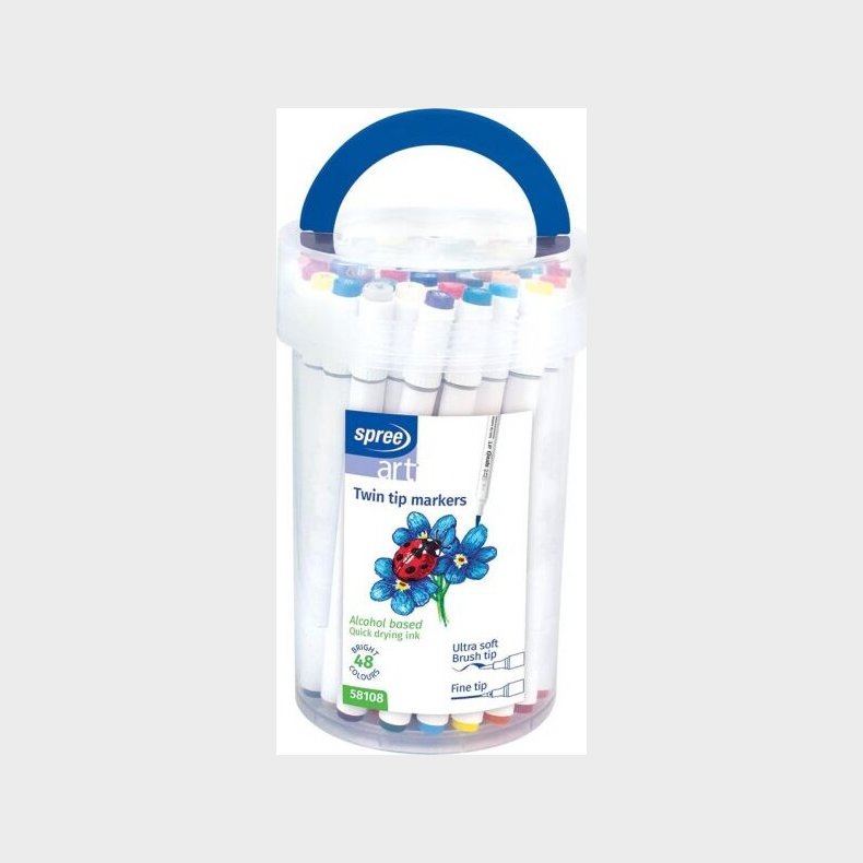 Twin Marker Fine Tip Tusser - 48 Stk. - Spree