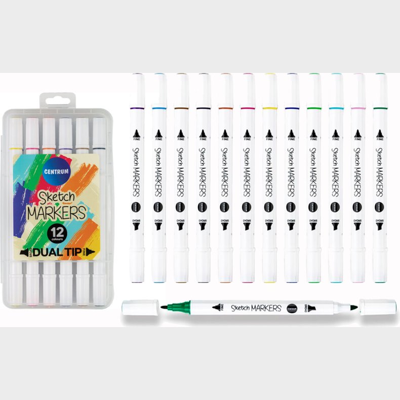 Twin Markers 12 Stk Etui - Centrum